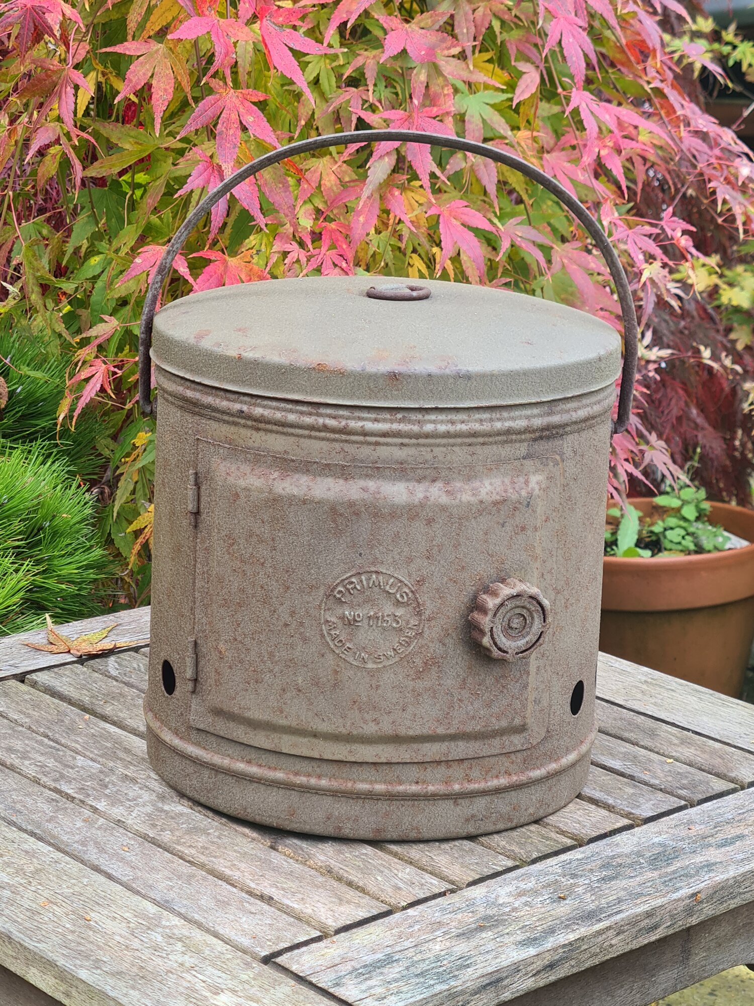 Primus No. 1153 case - original paint and label. | Classic Camp Stoves