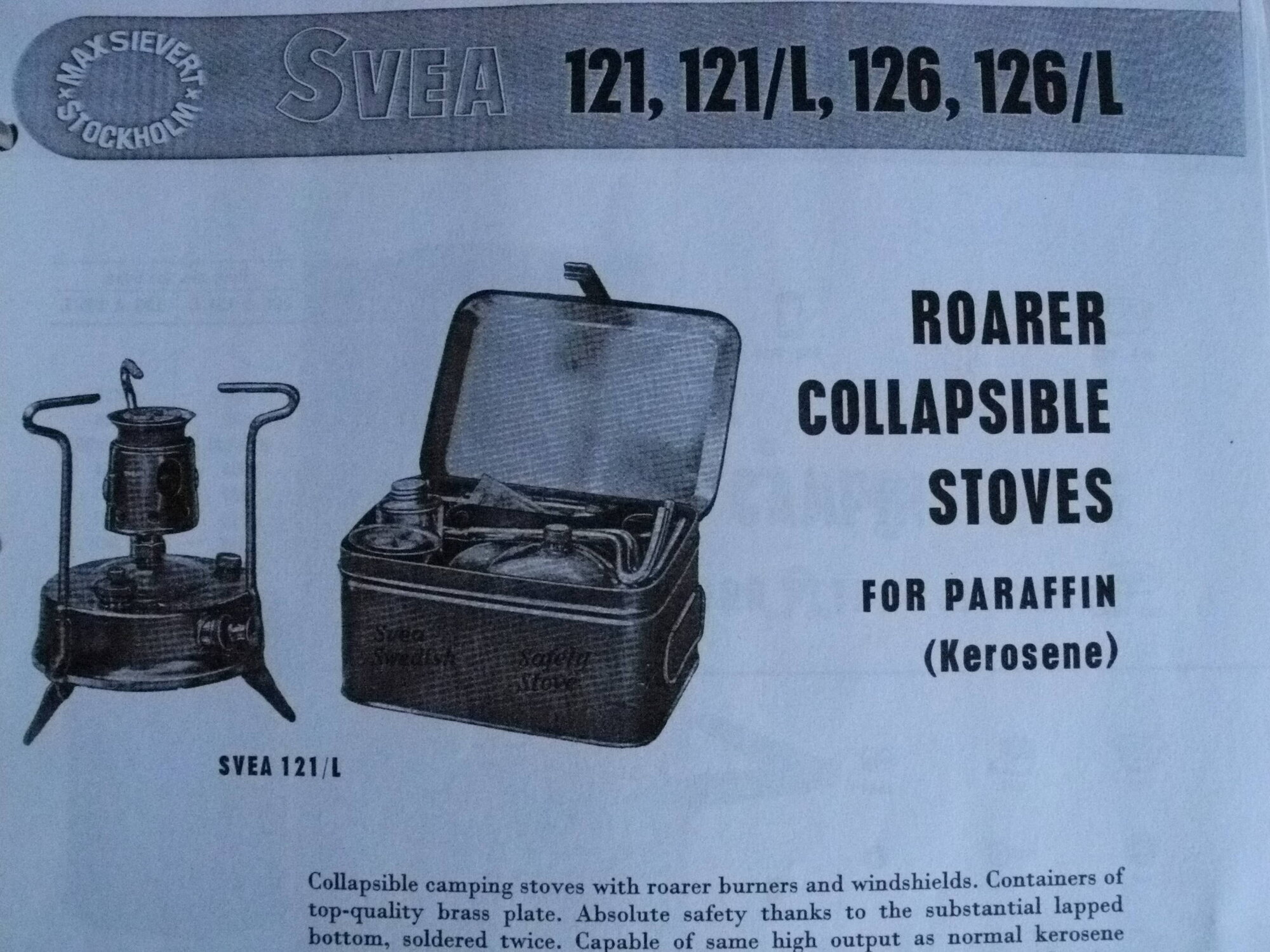 SVEA 126 early fifties | Classic Camp Stoves