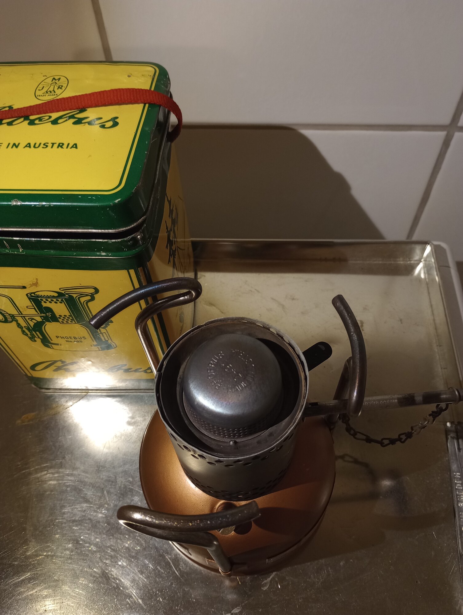 Boîte Vide Vintage Phoebus 625 – Rechaud Autrichien Ancien (JMR, PBI)