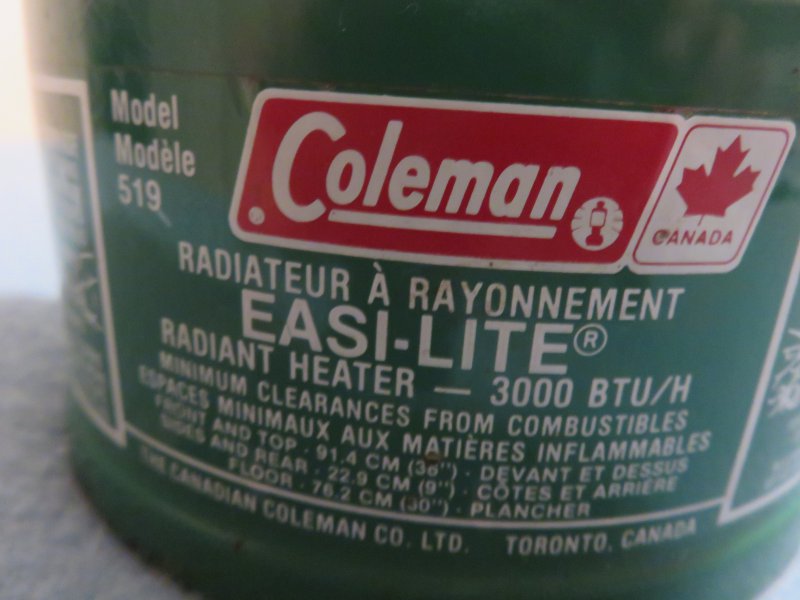 Coleman 519 Radiant heater | Classic Camp Stoves