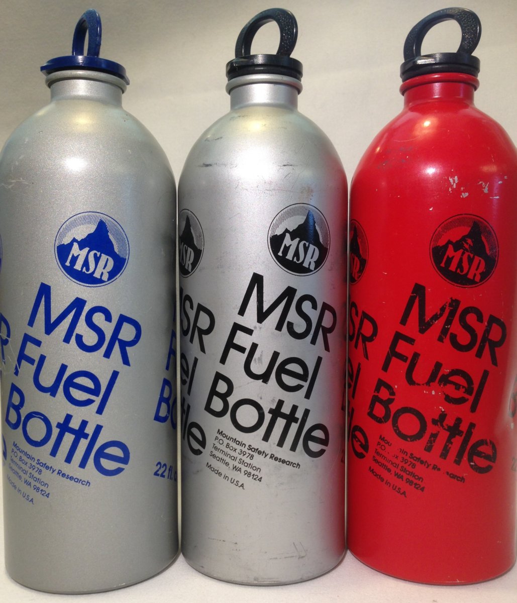 some MSR Fuel Bottles | Classic Camp Stoves