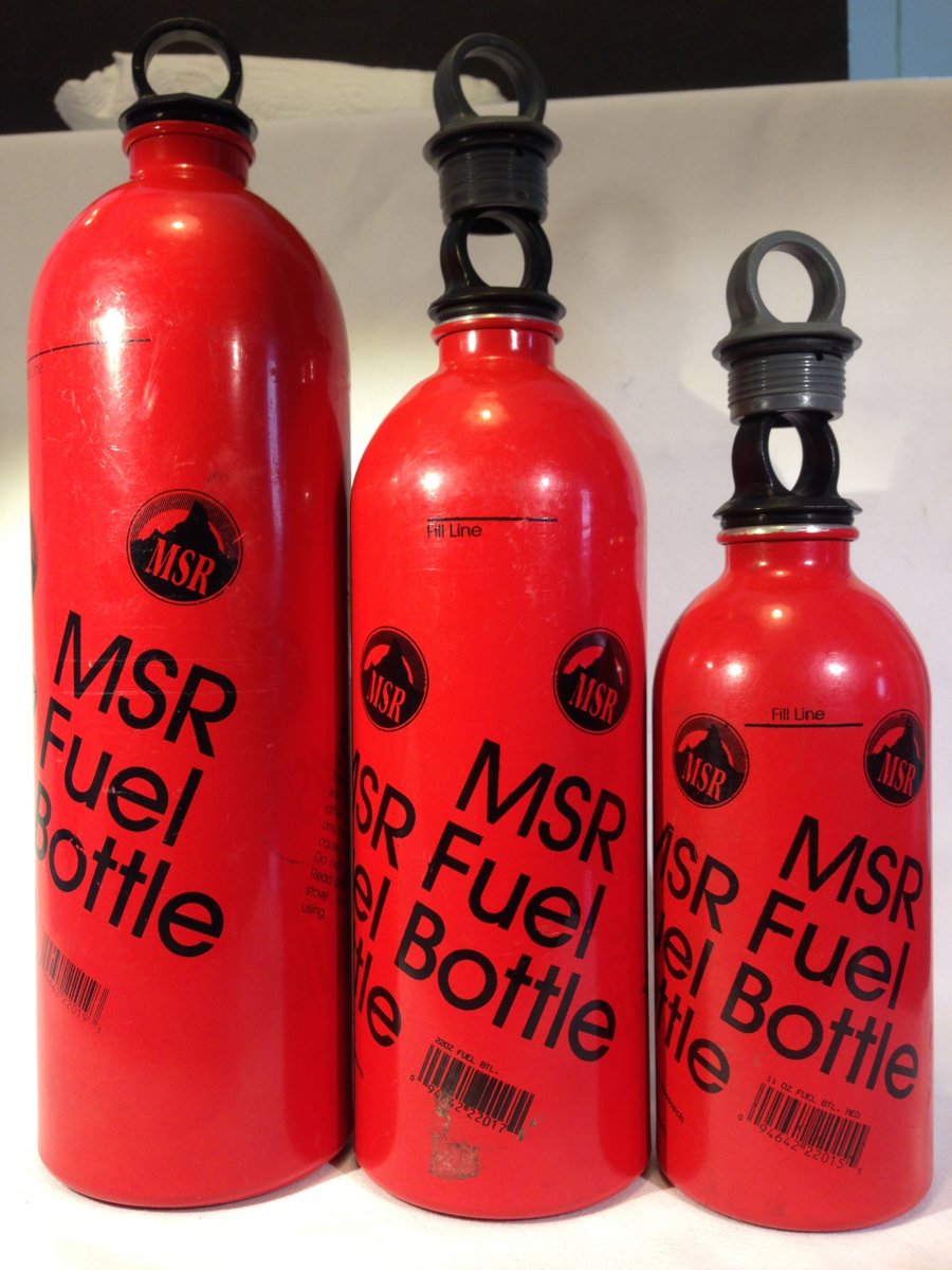 some MSR Fuel Bottles | Classic Camp Stoves