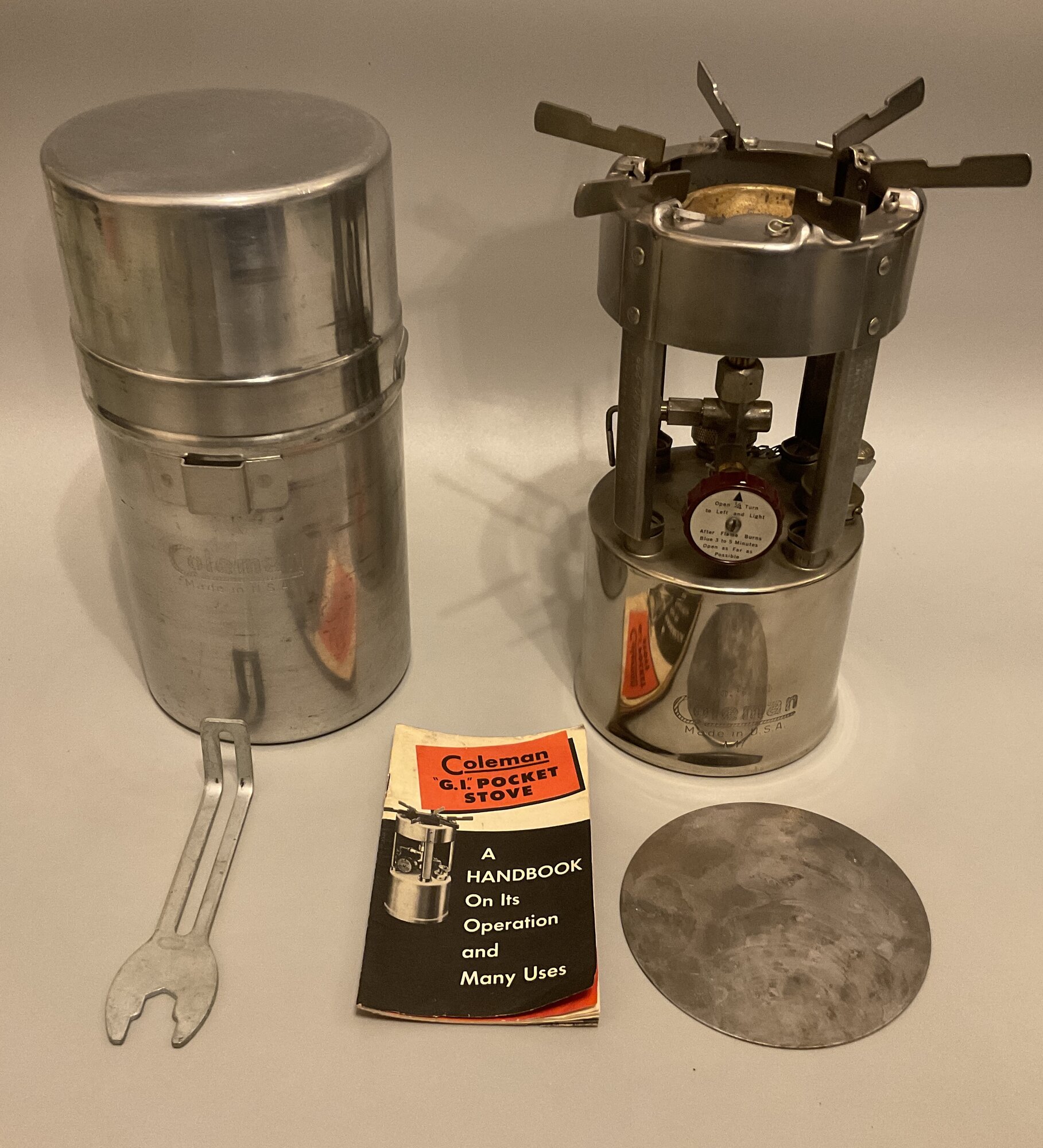 Unfired Coleman No.530 (A47) “G.I.” Pocket Stove | Classic Camp Stoves